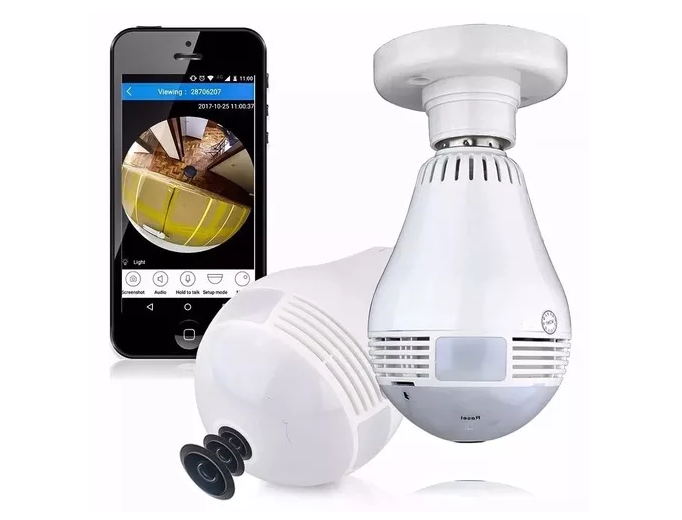 Lampada de segurança Espiã - Câmera IP 1