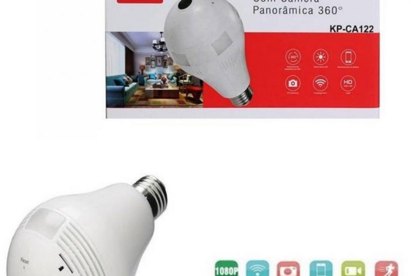 Lampada de segurança Espiã - Câmera IP