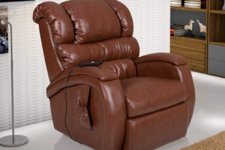 Poltrona Reclinável com Giro e Balanço Imperial Império Estofados Marrom 8