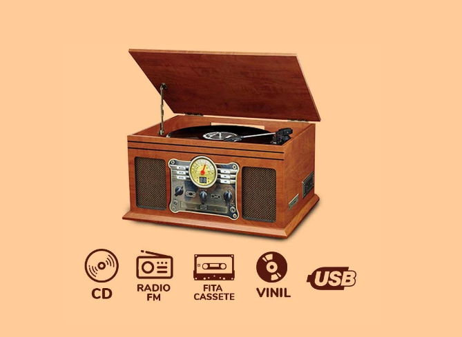 RETROBOX VITROLA TOCA DISCOS DE VINIL 4 RETROBOX VITROLA TOCA DISCOS DE VINIL 4
