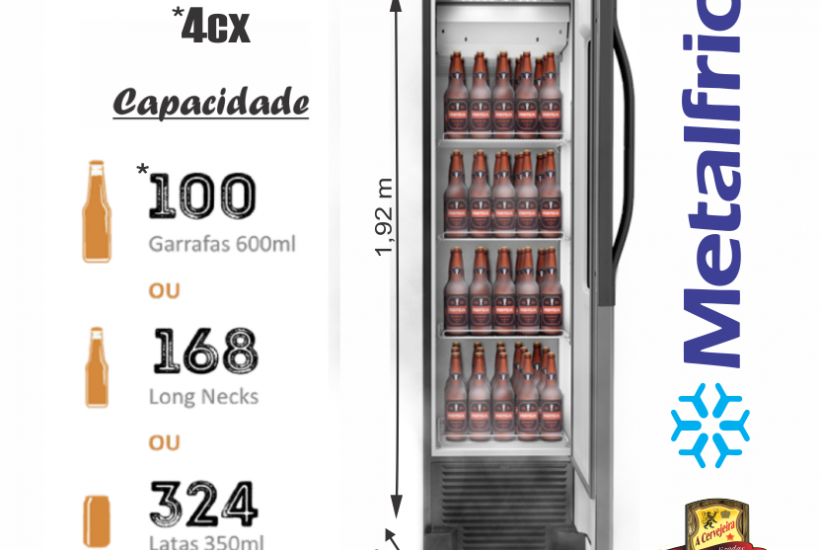 Cervejeira Metalfrio Beer Maxx 300 Vertical 324L - Frost Free 1 Porta 02