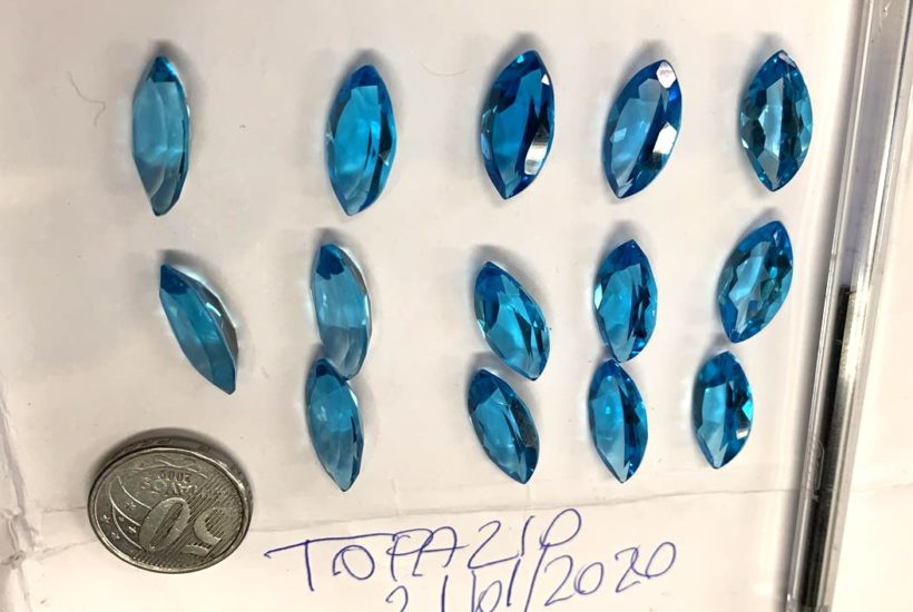 Pedras e minerais Topazio Azul 2