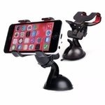 Suporte Universal para Celular e Gps com Ventosa e Fixação com Clipe Duplo Lelong Le-014