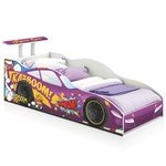 Cama Solteiro Carro Aerofólio Lilás