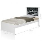 Cama Solteiro Carro Sport Chumbo