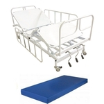 Cama Hospitalar Manivela Standard + Colchão Densidade 33 Envio Imediato