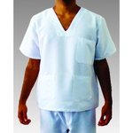 Pijama Conjunto Hospitalar Branco Liso Tecido Oxford Tamanho P