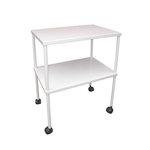 Mesa Hospitalar Auxiliar 40x60 com Rodízio