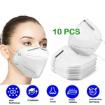 Kit 10x Máscara Proteção Hospitalar KN-95 Clip Nasal Pff2
