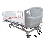 Cama Hospitalar 3 Movimentos Manual com Grade Empilhável + Colchão