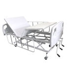 Cama Hospitalar Fawler 3 Movimentos Manual com Grades Deslizantes + Colchão